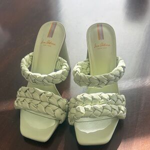 Sam Edelman Women's Braided Strap Heels - Light Green